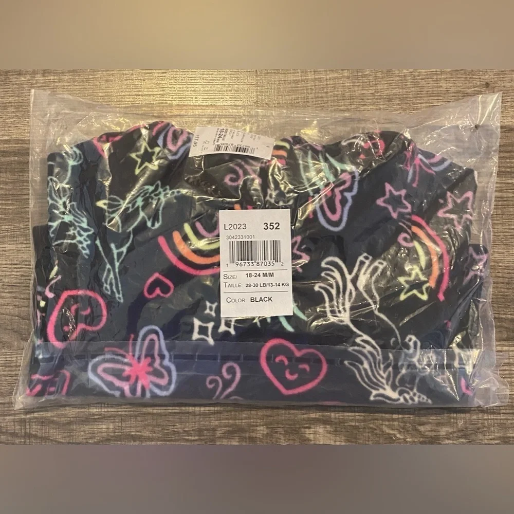 NEW - The Children’s Place Toddler Girls Print Glacier Fleece Hoodie - 18/24 mos